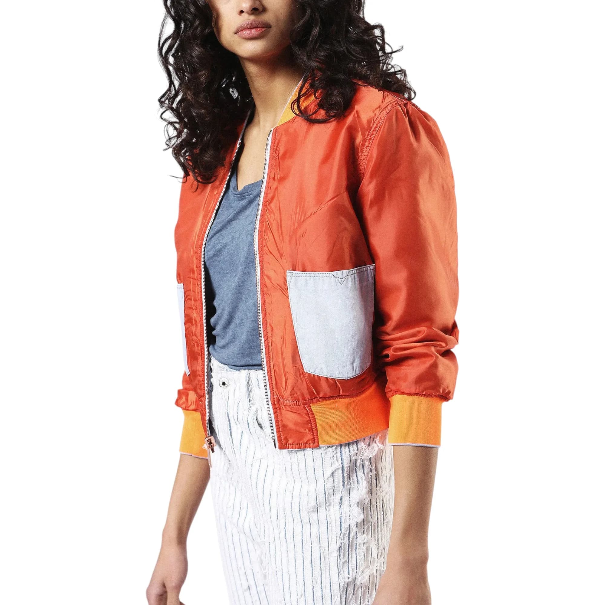Diesel DE-GIO Womens Reversible Bomber Jacket