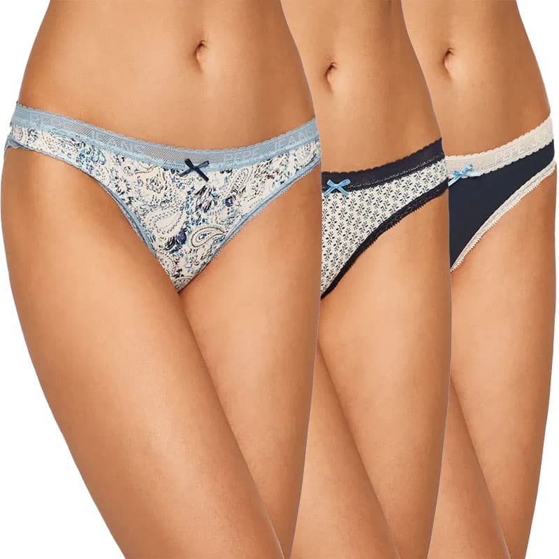 PEPE JEANS LONDON Womens Bikini Bottom 3 Pack Panties