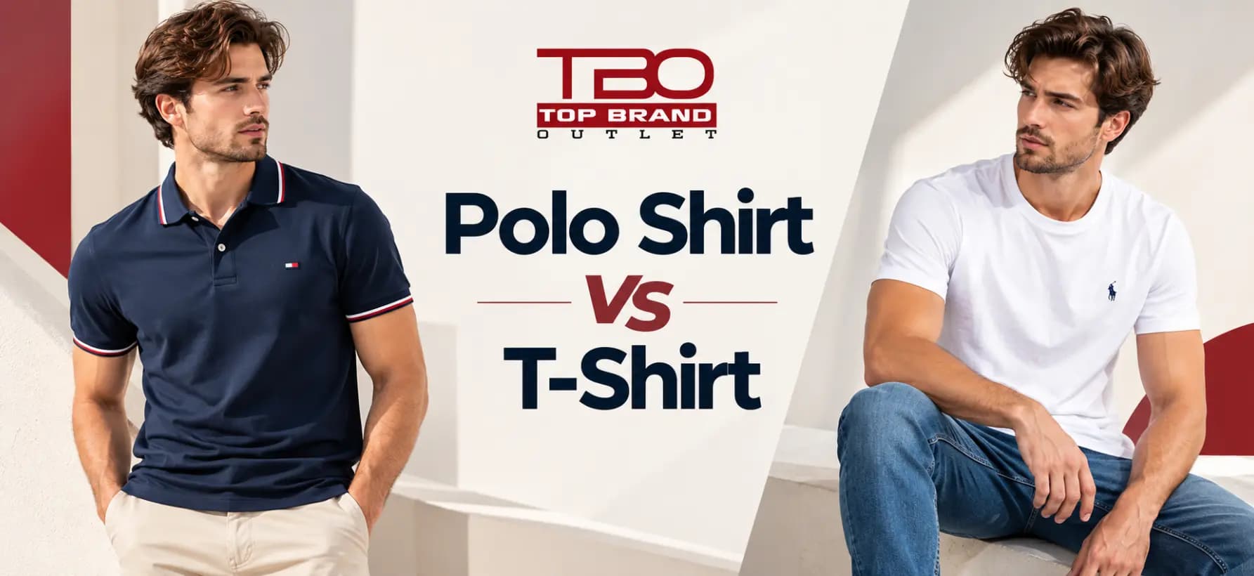 Polo shirt vs T-shirt comparison showing which style to wear for different occasions