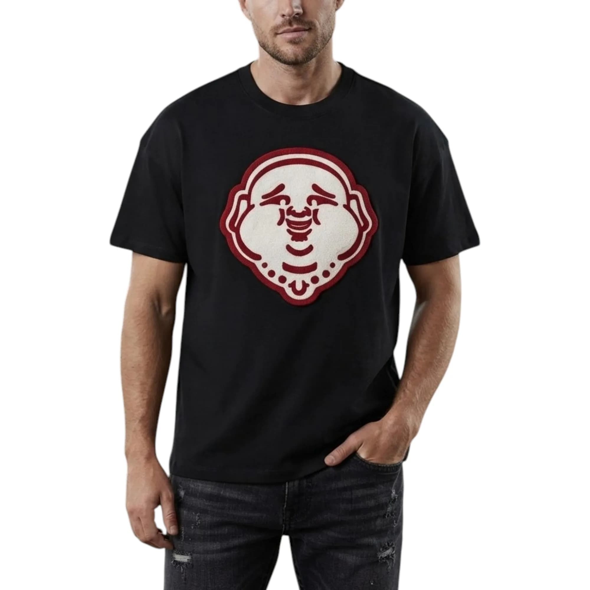 True Religion Mens Oversized Drop Shoulder T Shirts