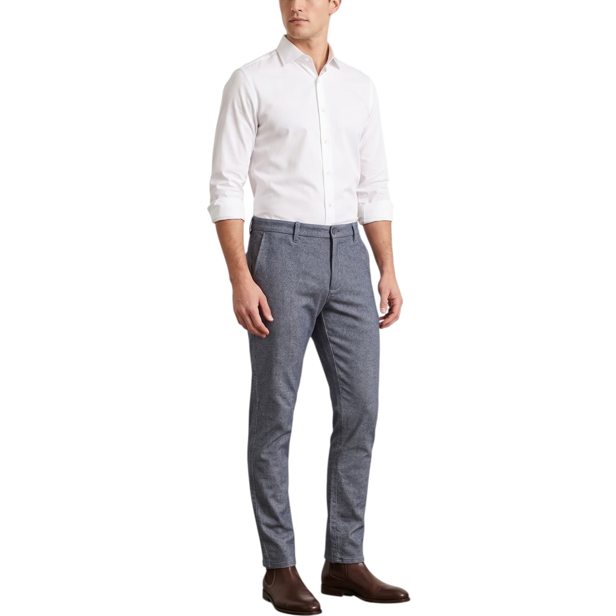 Armani Jeans black slim-fit chino trousers front view