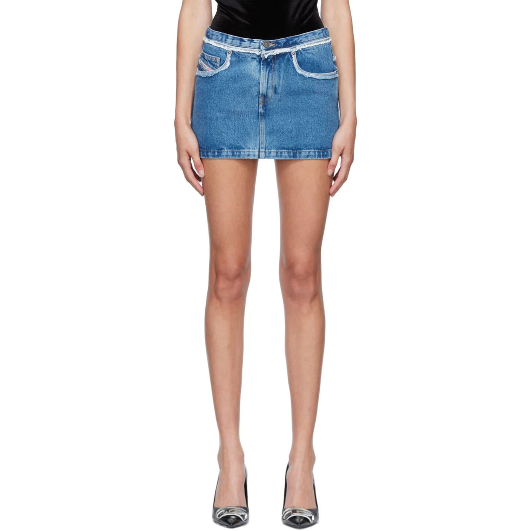 Diesel DE-RON Womens Denim Bodycon Mini Skirts
