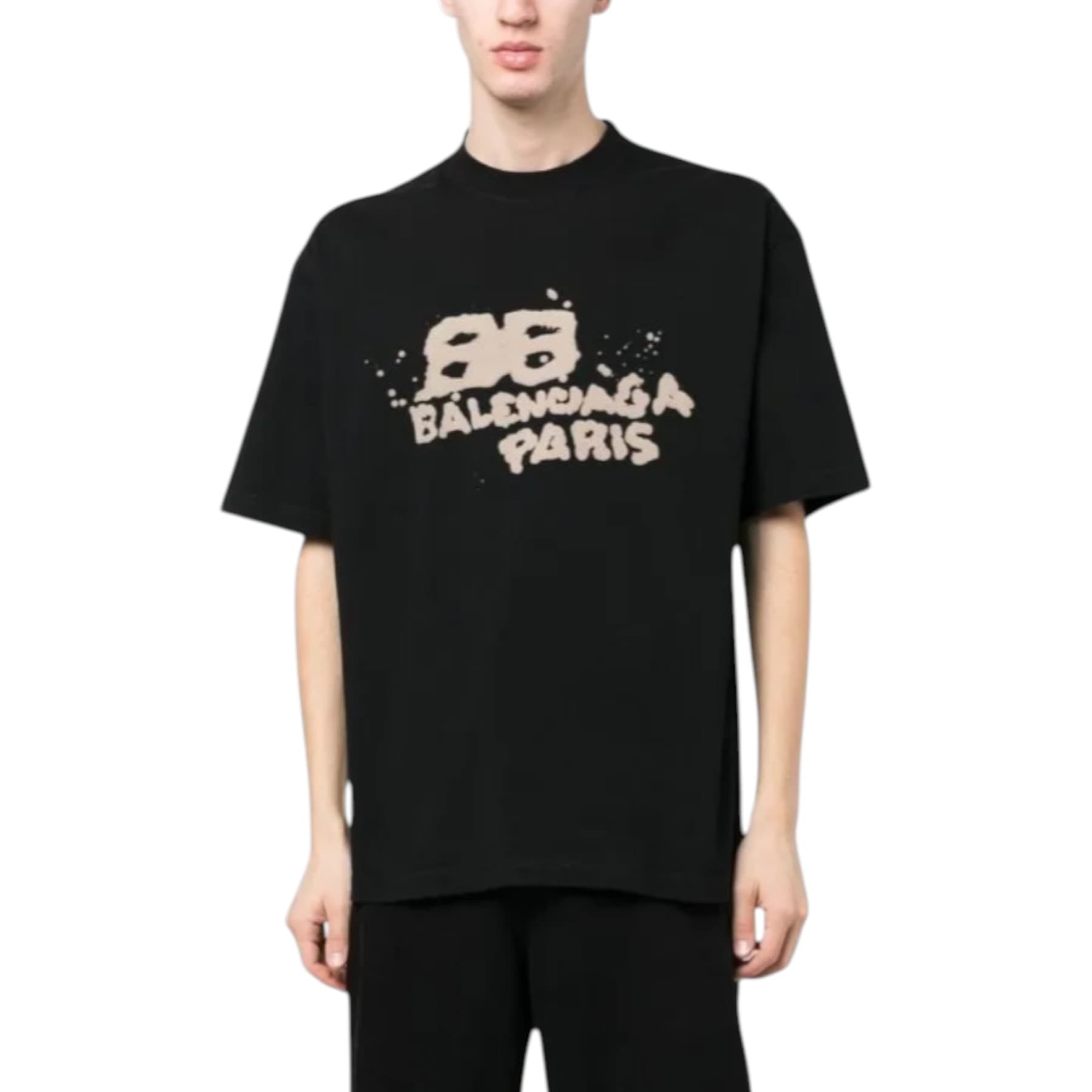 Balenciaga Dirty BB Logo Mens T Shirts
